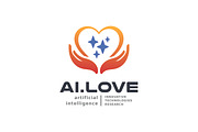 Heart and Hands Care Ai Logo, a Branding & Logo Template by Design_Planet (Thumbnail 1 of 4)