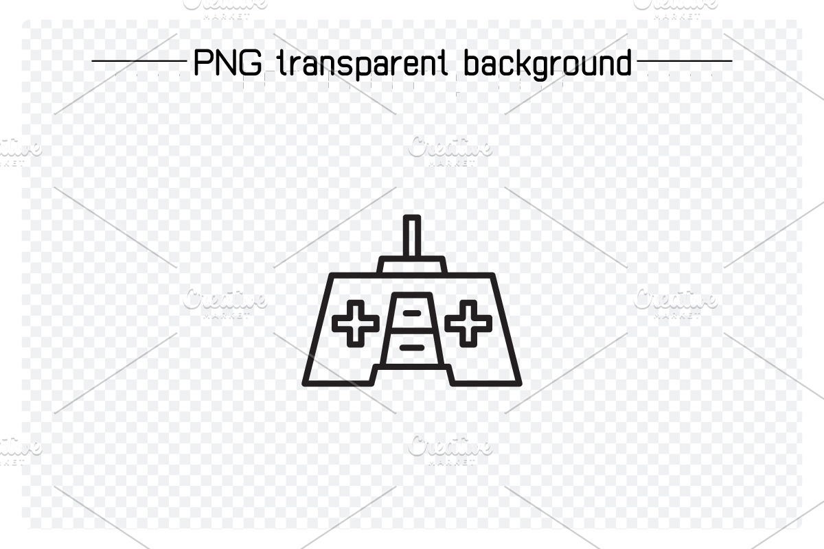 Joystick Icons Line Illustration, an Outline Icon by Designfour (Photo 5 of 7)