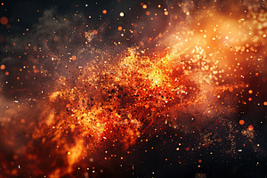 Fiery Explosion Abstract Background, a Nature Photo by Ales Munt