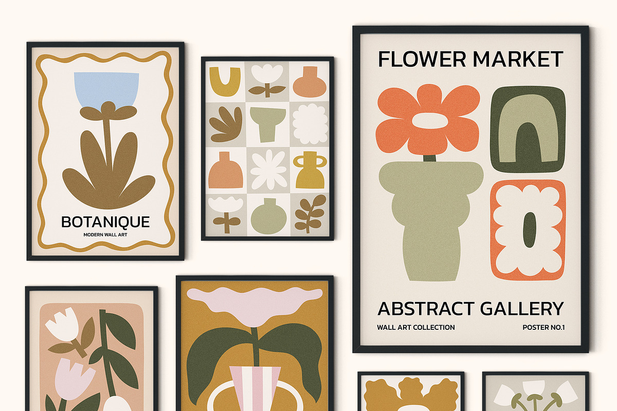 Neutral Flowers Vector Print Creator, an Object Graphic by ArtFM (Photo 6 of 14)