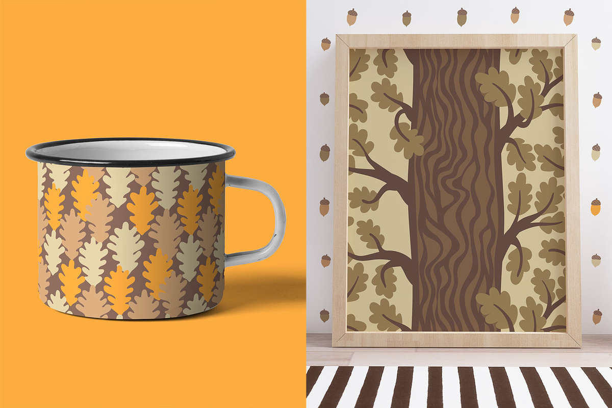 Oak Patterns, a Pattern Graphic by pineart (Photo 4 of 5)