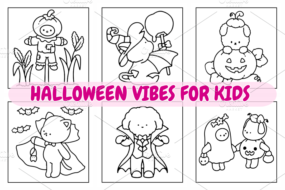 Halloween Vibes Coloring Book, a Seasonal Illustration by Coco Bloom (Photo 1 of 4)
