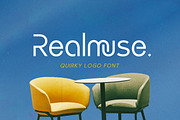 Realmuse - Quirky Logo Font, a Sans Serif Font by Bale Type (Thumbnail 1 of 9)