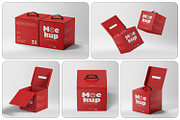 Cardboard Box Mockup with Handle, a Packaging Mockup by RamStudio2 (Thumbnail 3 of 19)