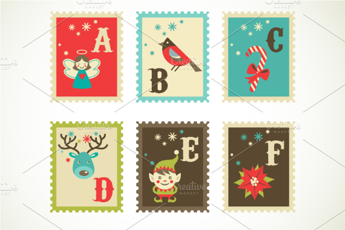 Christmas Alphabet Poster & elements, a Decorative Illustration by Marish (Photo 5 of 8)