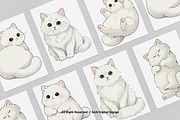 15 Bundle Watercolor Big Cat White, an Animal Illustration by Morspective (Thumbnail 3 of 8)