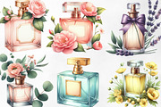 Watercolor Perfume Clipart, an Illustration by Designking (Thumbnail 2 of 4)