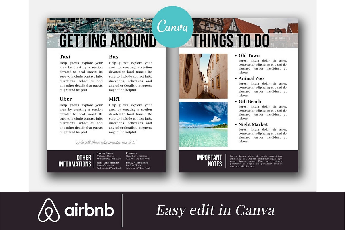 Airbnb Welcome Book Template Canva, a Templates & Theme by bonadigitals (Photo 4 of 5)