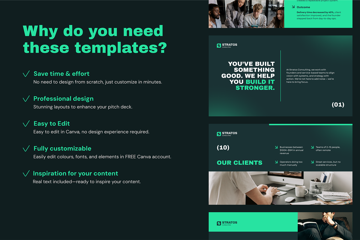 Canva Pitch Deck Template | Stratos preview 5