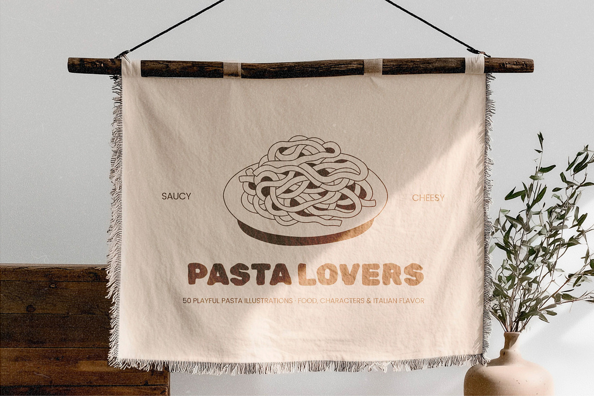 Pasta Lovers: 50 Food Illustrations, a Food Illustration by Veyla (Photo 8 of 12)