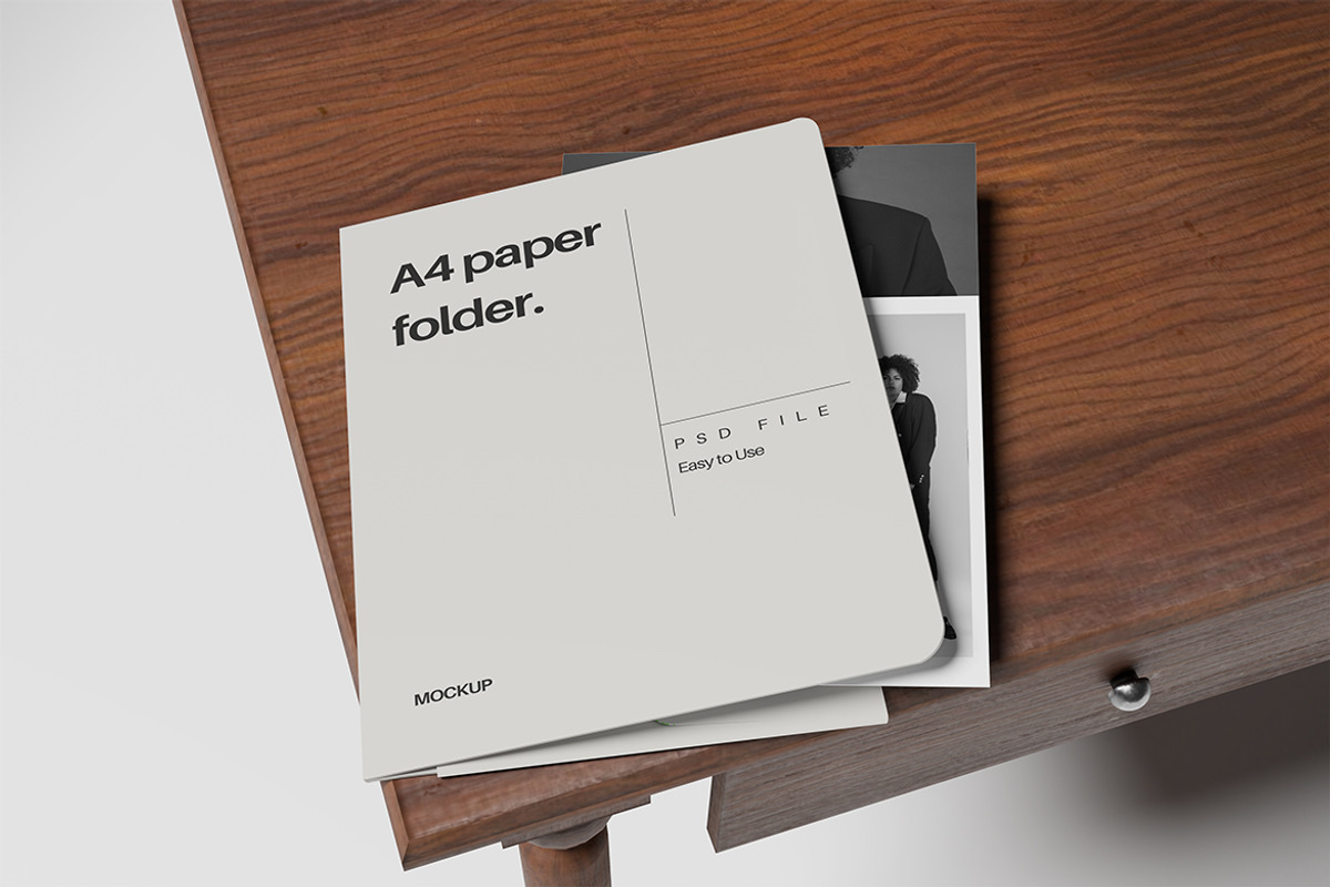 A4 paper folder mockup, an Advertising Mockup by Twins_studio926 (Photo 5 of 5)
