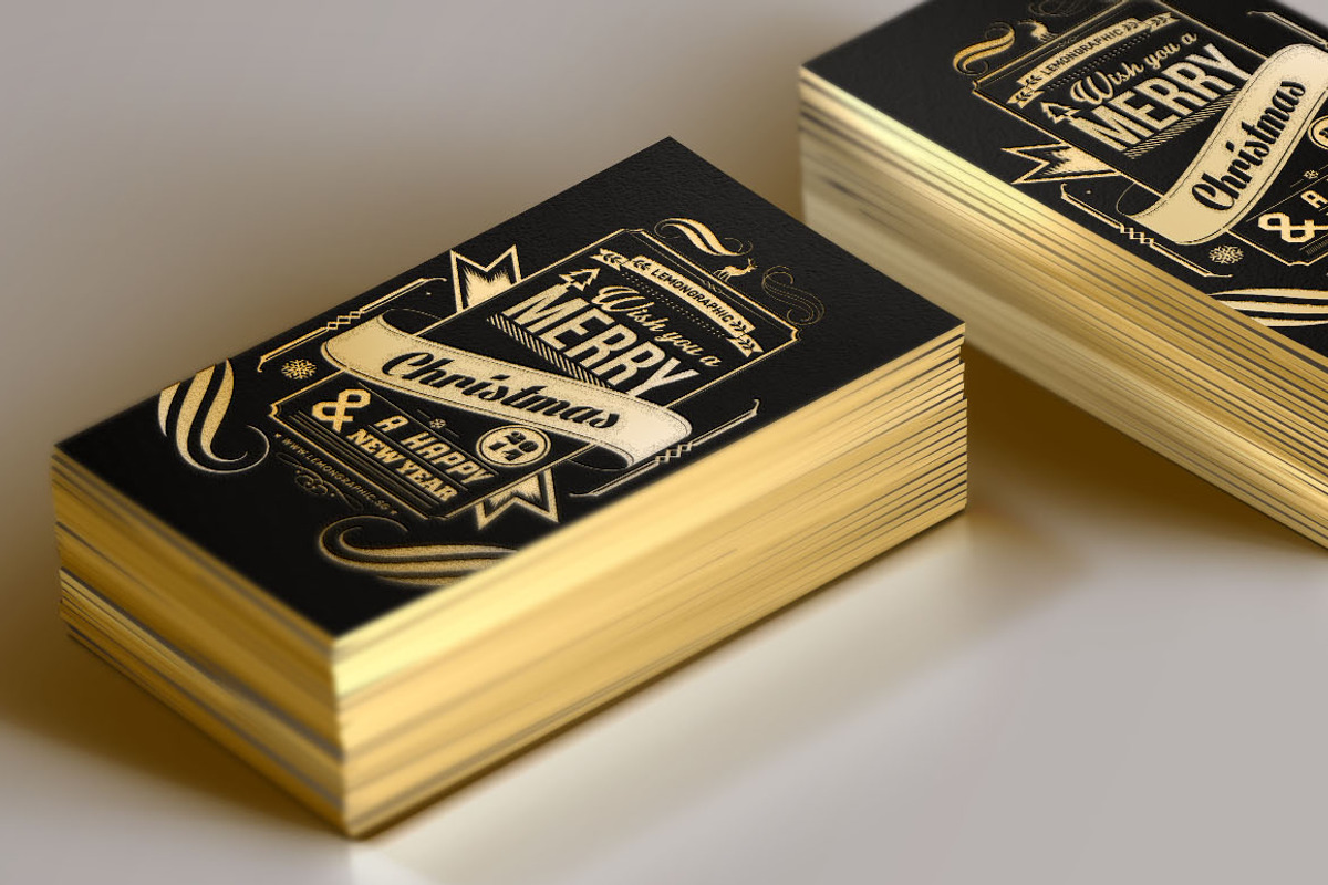 Christmas Typography Card Design, an Invitation Template by www.lemongraphic.design (Photo 7 of 7)