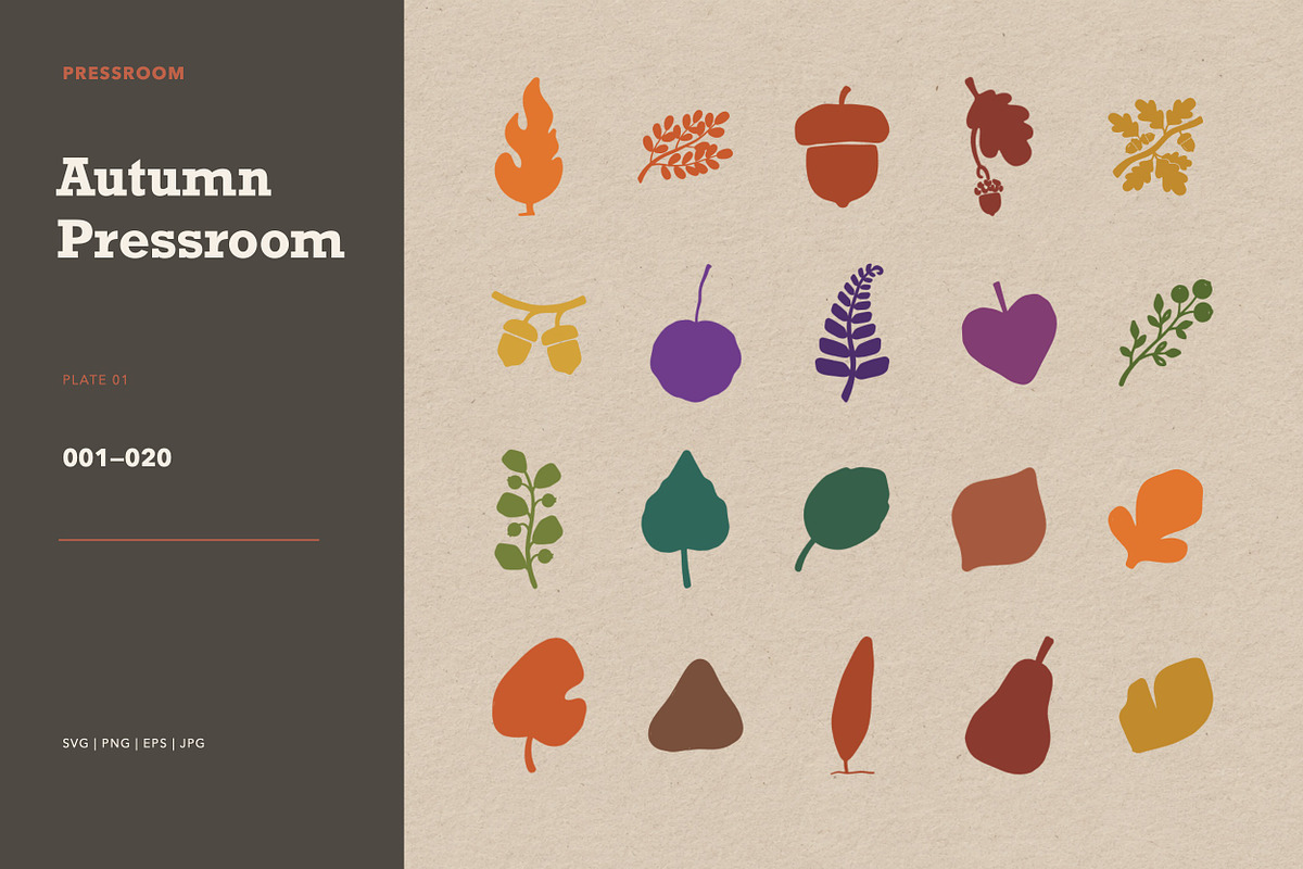 100 Hand-Cut Botanical Shapes, a Seasonal Illustration by designvectx (Photo 4 of 8)