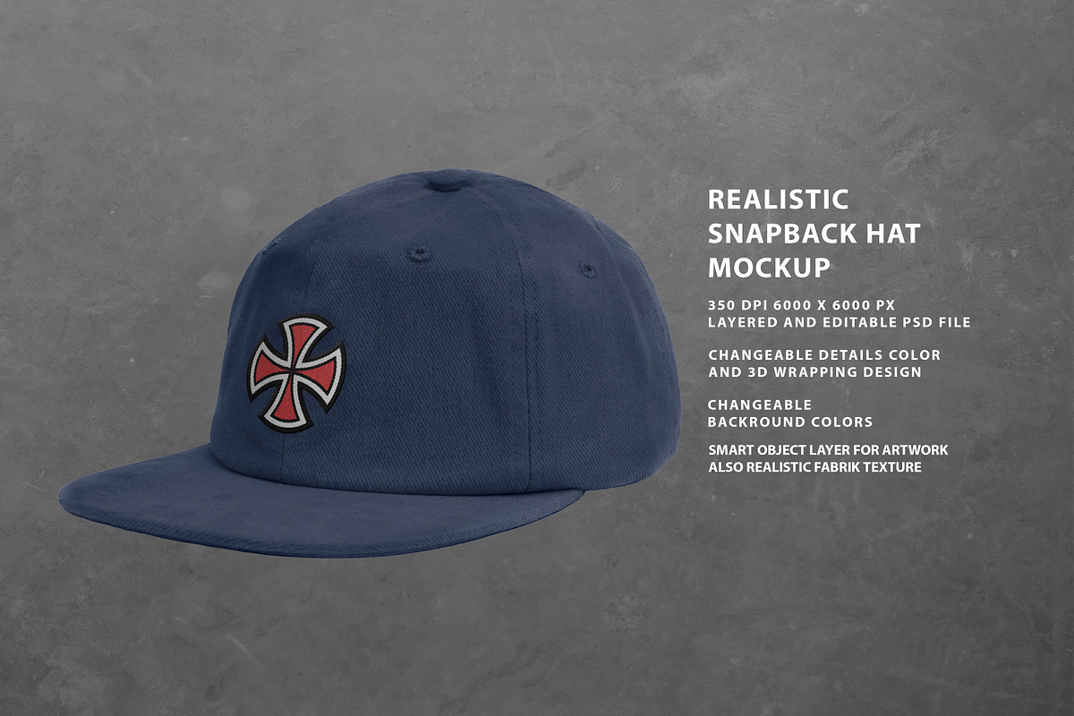 Realistic Hat Mockup Bundle, a Hat Mockup by Uncentrifuged Pressure (Photo 5 of 11)