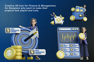 Finance Character 3D Female Version