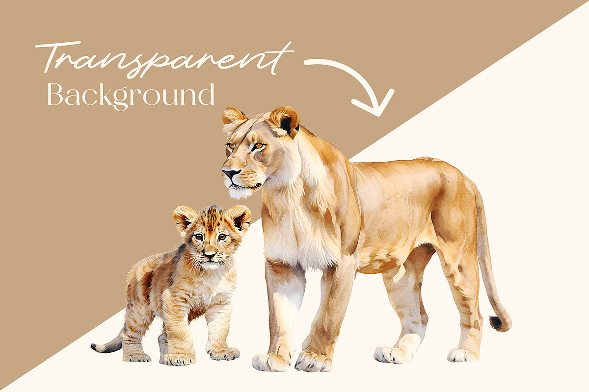Watercolor Safari Animals Clipart, an Animal Illustration by Primrose Blume (Photo 2 of 6)