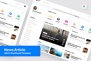 NewsNet - News Dashboard Dashboard, a Websites & App Template by SquidPixey (Thumbnail 1 of 5)