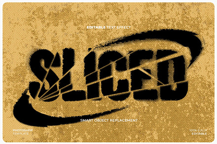 Slice Spray Text Effect