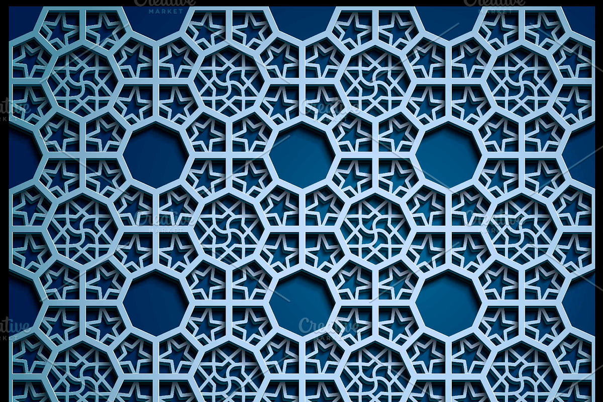 19 BLUE SEAMLESS ORIENTAL PATTERNS, a Pattern Graphic by AndisREA (Photo 3 of 3)