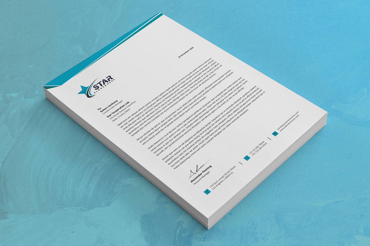 Letterhead Template, a Stationery Template by DesignDevisers (Photo 5 of 10)