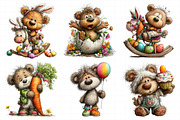 Whimsical Easter Teddy Bear Clipart, an Illustration by Daily.Designs (Thumbnail 6 of 8)