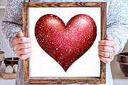 Glitter Heart Valentine Day Clipart, an Illustration by SinaCreation (Thumbnail 6 of 7)