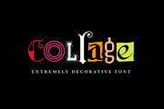 Collage - fancy decorative font, a Serif Font by vatesdesign (Thumbnail 1 of 3)