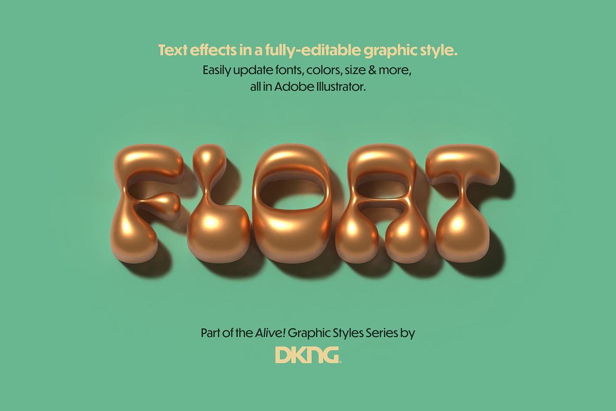 FLOAT - Editable Graphic Style, a Layer Style Add-On by DKNG Studios (Photo 1 of 3)