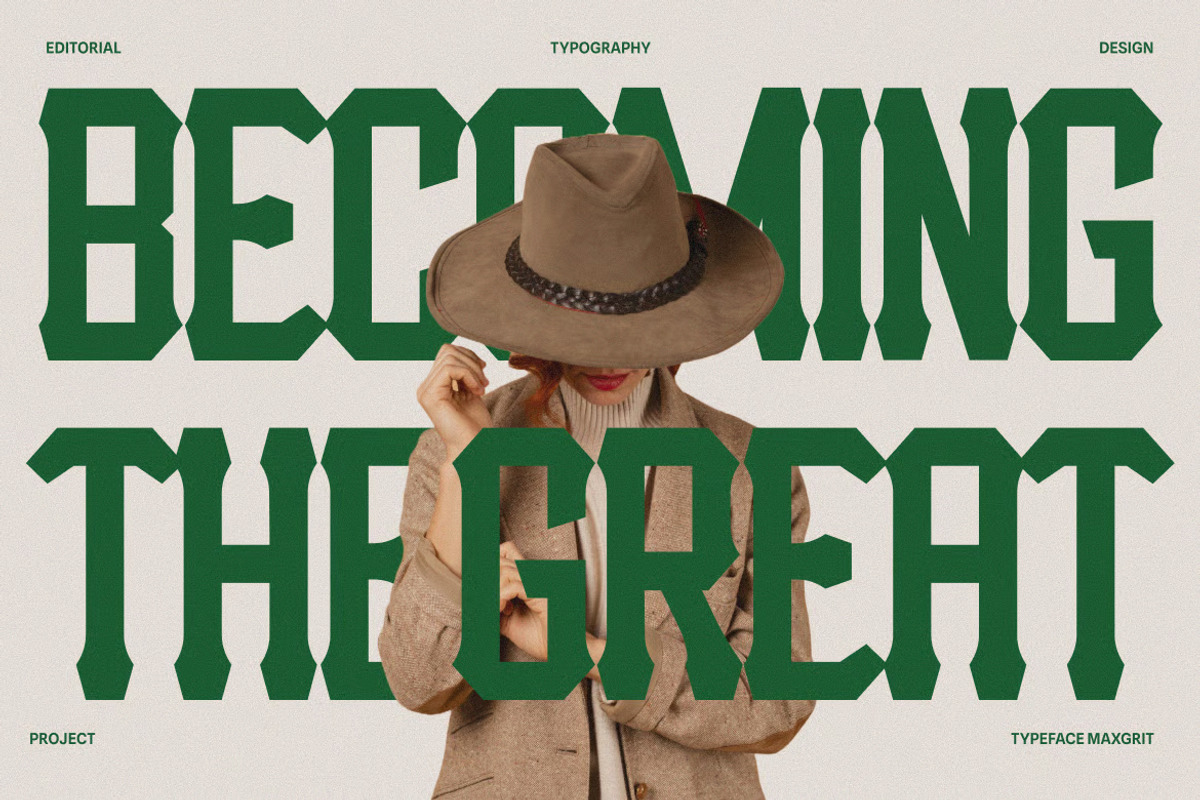Maxgrit - Bold Vintage Display Font, a Serif Font by Brand Earth (Photo 4 of 7)