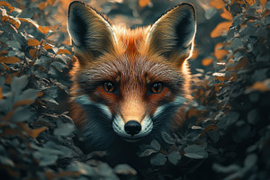 Fox Portrait: A captivating glimpse, an Animal Photo by Pixeness Studio