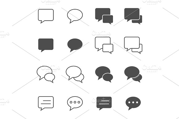 Speech Bubble Icons