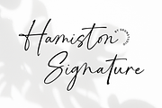 Hamiston - Signature Font, a Script Font by Sronstudio (Thumbnail 1 of 19)