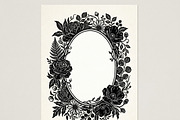 50 Elegant Floral Oval Mirror Frame, a Decorative Illustration by Amazin_art (Thumbnail 24 of 40)