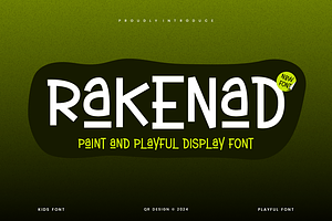 Rakenad - Paint Playful Font