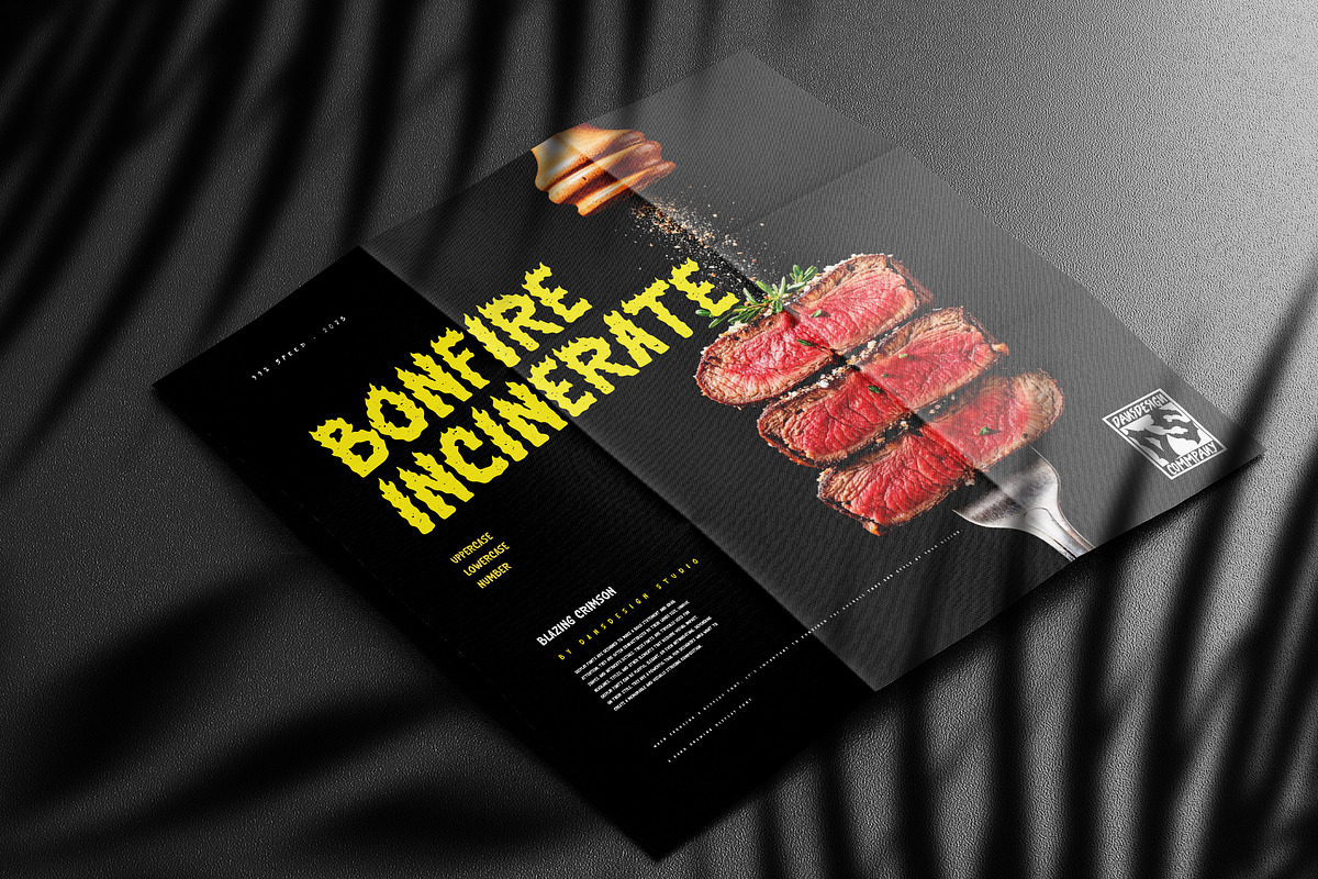 Bonfire Incinerate Fire Flames, a Blackletter Font by dansdesign (Photo 11 of 12)