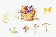 Autumn Harvest Watercolor Clipart, a Seasonal Illustration by STASIstudio (Thumbnail 4 of 4)