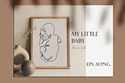 MY LITTLE BABY one line art, a Healthcare Illustration by velychko.ua (Thumbnail 2 of 8)