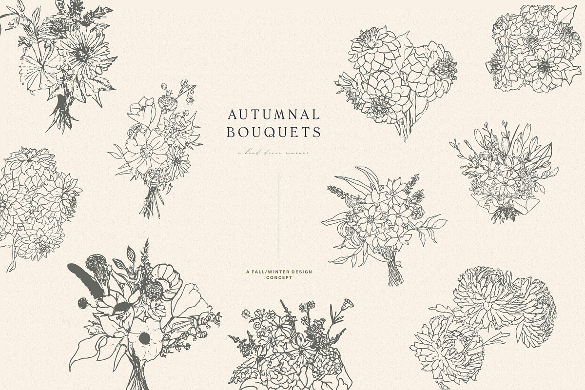 Autumn & Winter Flowers and Posters, a Decorative Illustration by Laras Wonderland (Photo 5 of 11)