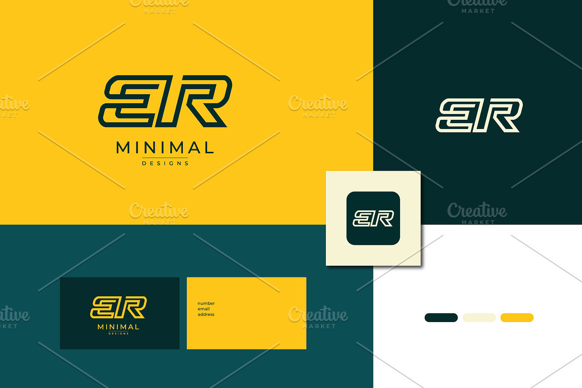 Monogram icon logo ER, a Branding & Logo Template by idesign_4u