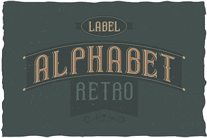 Retro Alphabet Label Typeface