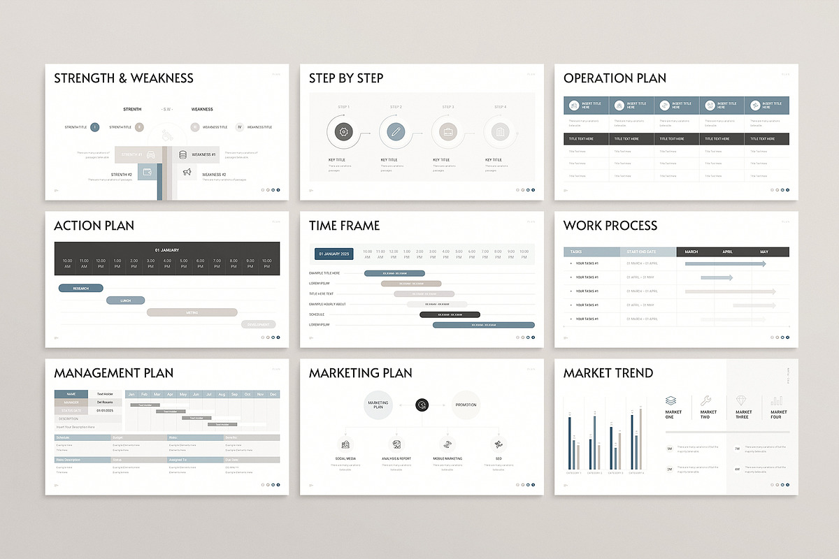 Minimal Business Plan Template Canva, a Presentation Template by ArtisanaAura (Photo 14 of 20)
