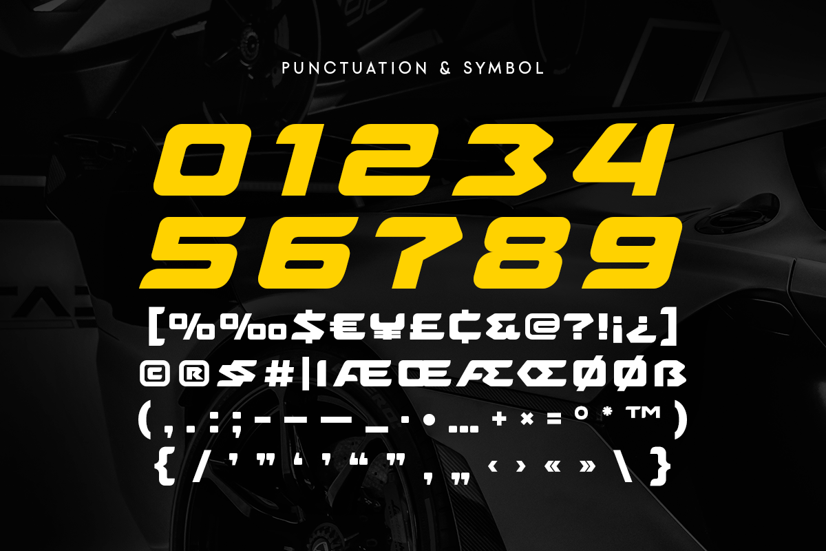 CRUSH - Racing Car Modern Font, a Sans Serif Font by Hamz Studio (Photo 7 of 8)