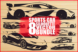 Racing Car Silhouette Set, an Illustration by BIPLOB EXPERT