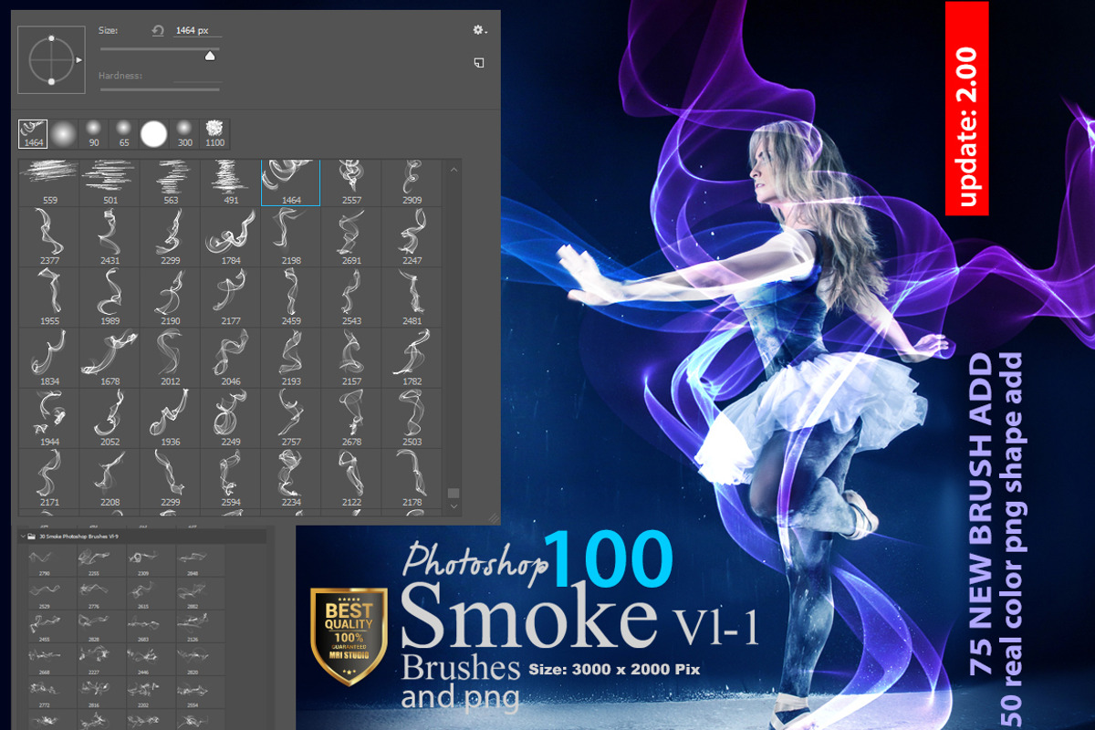 Smoke Photoshop Brushes, a Brush Add-On by MRI STUDIO (Photo 1 of 19)