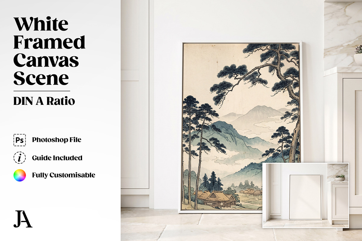 Framed Canvas Mockup Bundle PSD, a Household Mockup by Julian Adams (Photo 16 of 35)