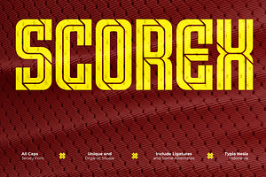 Scorex - Modern Condensed Sport Font, a Sans Serif Font by Typia Nesia