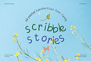 Scribble Stories Oil Pastel Font, a Handwritten Font by Perplexitics (Thumbnail 1 of 10)