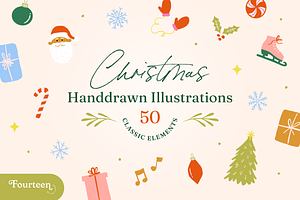 Christmas Handdrawn Illustration Set