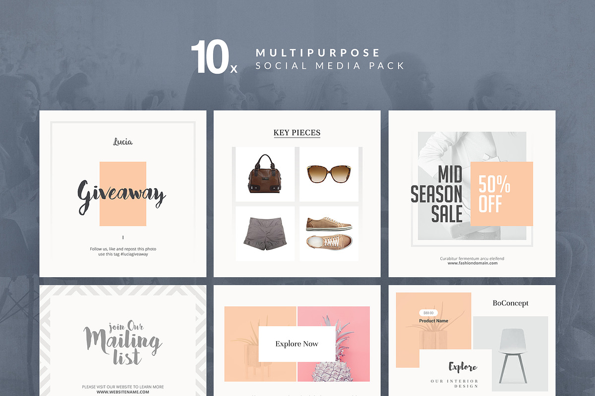 Multipurpose - Social Media Pack, a Social Media Template by Crevo Studio (Photo 1 of 4)