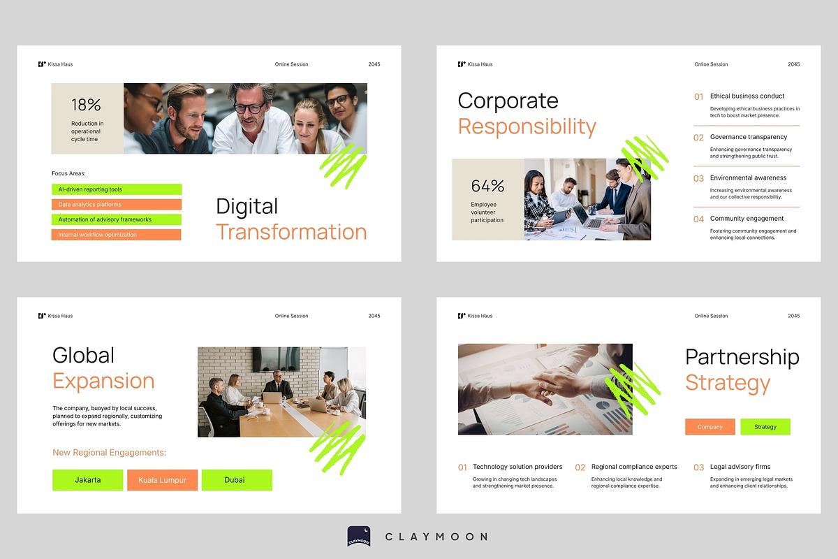 Corporate Annual Report Presentation, a Presentation Template by Claymoon Lab (Photo 6 of 7)